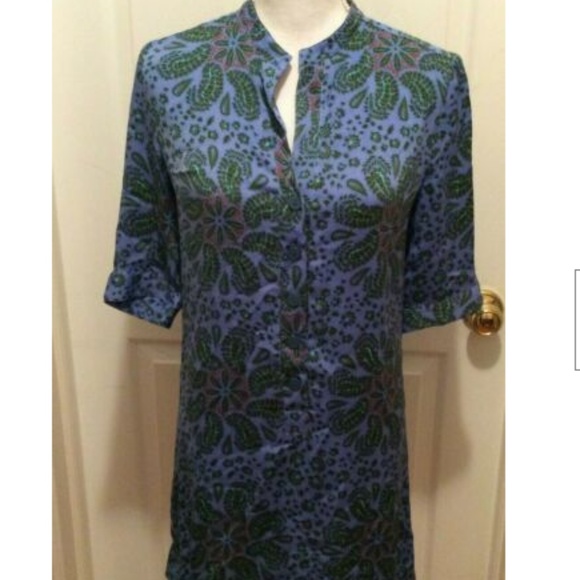 Tucker Dresses & Skirts - Tucker Dress S Blue Green Pink Floral Designer
